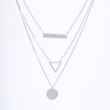 Amee GeoGlow Layered Silver Pendant