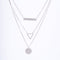 Amee GeoGlow Layered Silver Pendant