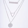 Amee GeoGlow Layered Silver Pendant
