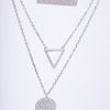 Amee GeoGlow Layered Silver Pendant