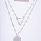 Amee GeoGlow Layered Silver Pendant