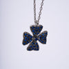 Amee Midnight Clover Silver Pendant
