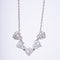 Amee Lace Hearts Silver Necklace