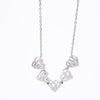 Amee Lace Hearts Silver Necklace