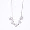Amee Lace Hearts Silver Necklace