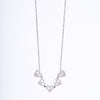 Amee Lace Hearts Silver Necklace