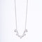 Amee Lace Hearts Silver Necklace