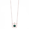 Amee Emerald Harmony Silver Necklace