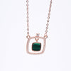 Amee Emerald Harmony Silver Necklace