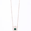 Amee Emerald Harmony Silver Necklace