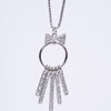 Amee Starlit Bow Silver Pendant