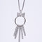 Amee Starlit Bow Silver Pendant