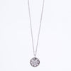 Amee Studded Geometric Sphere Silver Pendant