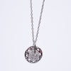 Amee Studded Geometric Sphere Silver Pendant