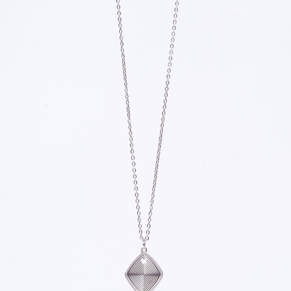 Amee Diamond Whirl Silver Pendant