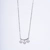 Amee Triple Love Charm Silver Necklace