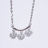 Amee Triple Love Charm Silver Necklace