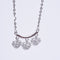 Amee Triple Love Charm Silver Necklace