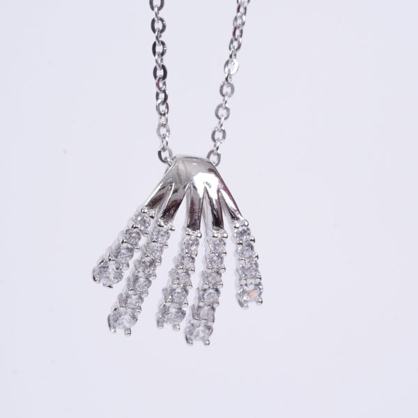 Amee Ethereal Glimmer Silver Necklace