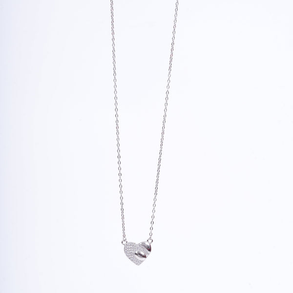 Amee Dual-Tone Heart Pendant