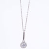 Amee Dewdrop Halo Silver Pendant