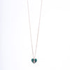 Amee Emerald Heart Silver Necklace