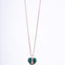 Amee Emerald Heart Silver Necklace