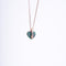 Amee Emerald Heart Silver Necklace
