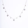 Amee Glittering HeartString Silver Necklace