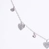 Amee Glittering HeartString Silver Necklace