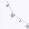 Amee Glittering HeartString Silver Necklace