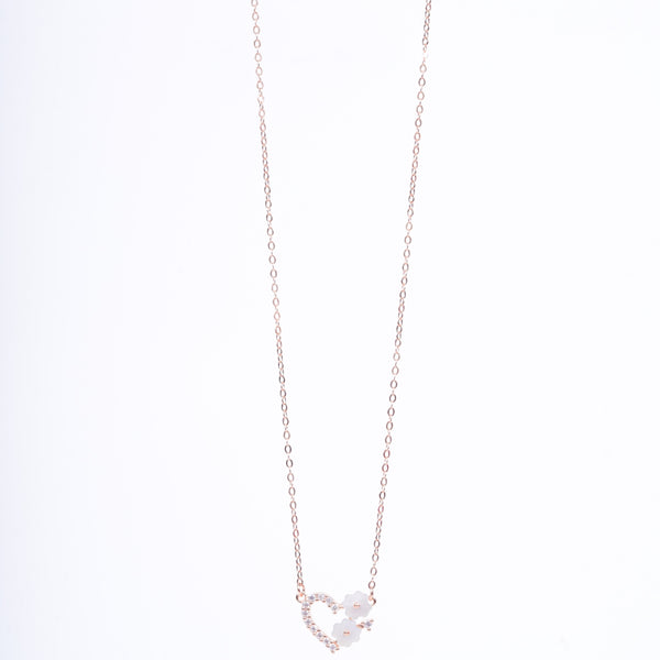 Amee Love Bloom Silver Necklace