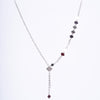 Amee Diamond Cascade Silver Necklace