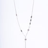 Amee Snowflake Charm Lariat SIlver Pendant