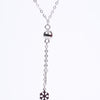 Amee Snowflake Charm Lariat SIlver Pendant