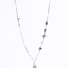 Amee Snowflake Charm Lariat SIlver Pendant