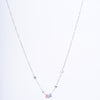 Amee Rainbow Halo Silver Pendant
