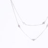 Amee Layered Love Silver Necklace