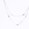Amee Layered Love Silver Necklace