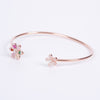 Amee Blossom Bliss Silver Bangle