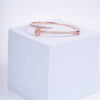 Amee Sculpted Blush Silver Bracelet