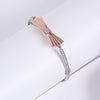 Amee Two Tone Bow Silver Bracelet