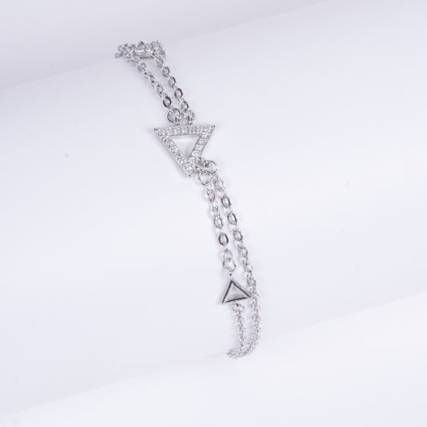 Amee Trinity Charm Silver Bracelet