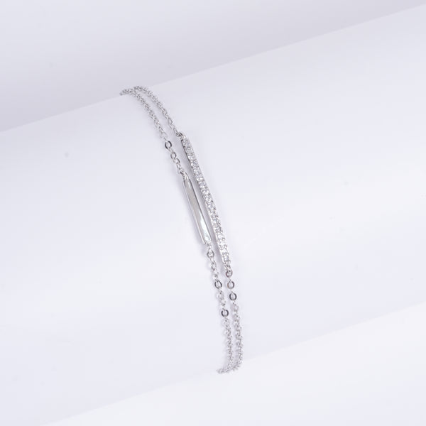 Amee TwoFold Spark Silver Bracelet
