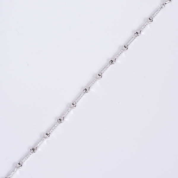 Amee Bead Drops Silver Bracelet