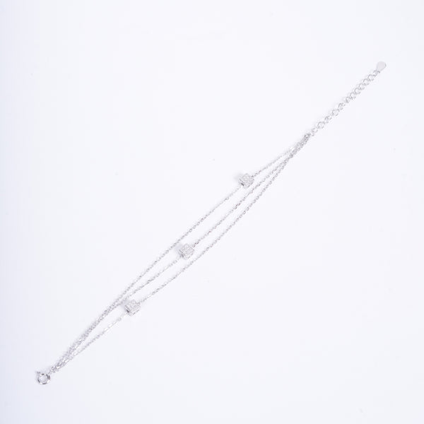 Amee Celeste Cube Silver Bracelet
