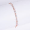 Amee Luminious Link Silver Tennis Bracelet