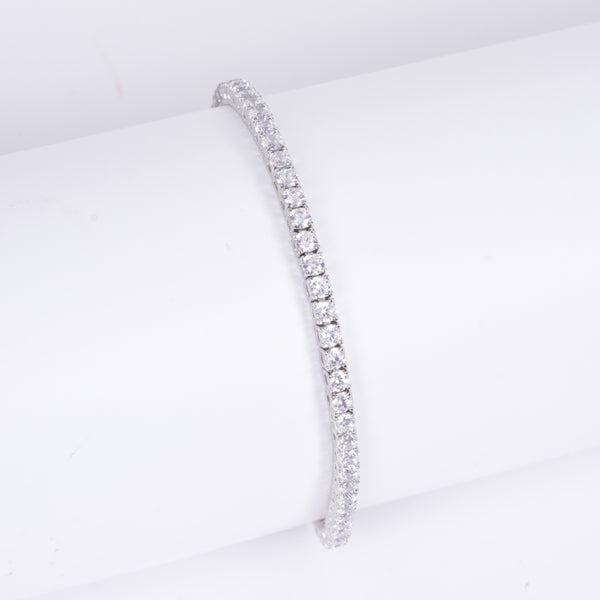 Amee Sleek Sparkling Silver Bracelet