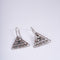 Amee Honeycomb Corner Silver Earrings