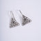 Amee Honeycomb Corner Silver Earrings